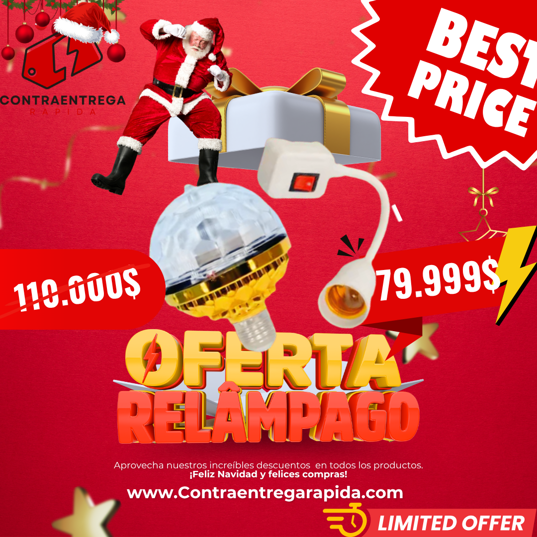 LuzMagica™ | Bombilla LED Giratoria RGB